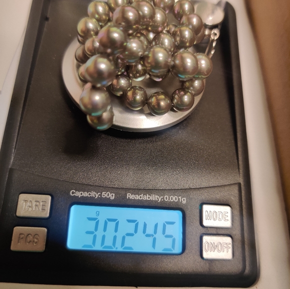 Genuine Majorica Tahitian Pearls Necklace w/Sterling Silver Clasp - Picture 8 of 16